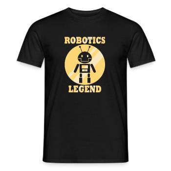 Ingénieur en mécanique électronique, légende de - T-shirt homme - noir - Devant - AI Model Male 178 light (178cm)