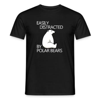 Abgelenkt von Eisbären Naturexpedition - Männer T-Shirt - Schwarz - Vorne - AI Model Male 178 light (178cm)