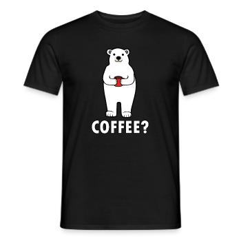 Nette Eisbären Kaffee Montag Müdes Büro - Männer T-Shirt - Schwarz - Vorne - AI Model Male 178 light (178cm)