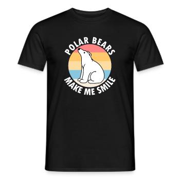 Smile Eisbären niedliche Tierwelt Natur - Männer T-Shirt - Schwarz - Vorne - AI Model Male 178 light (178cm)