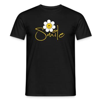 Smile - Men's T-Shirt - black - Front - AI Model Male 178 light (178cm)