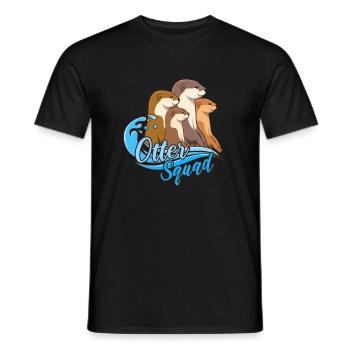 Otter Squad, animal de la forêt, animal de la - T-shirt homme - noir - Devant - AI Model Male 178 light (178cm)