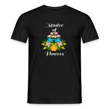 Maître des fleurs, fleuriste professionnel, - T-shirt homme - noir - Devant - AI Model Male 178 light (178cm)