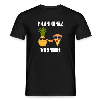 Ananas sur Pizza Buddy Hawaii Pizza Chef - T-shirt homme - noir - Devant - AI Model Male 178 light (178cm)