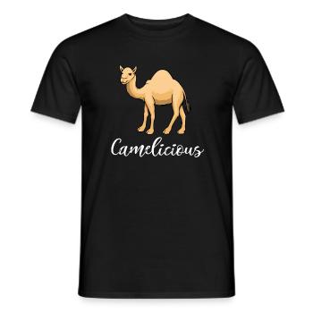 Citation ironique : camélicieux, animal sauvage, - T-shirt homme - noir - Devant - AI Model Male 178 light (178cm)