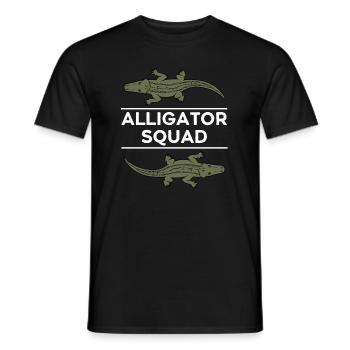 Aligator Squad Wildtier Sumpfkrokodilabenteuer - Männer T-Shirt - Schwarz - Vorne - AI Model Male 178 light (178cm)
