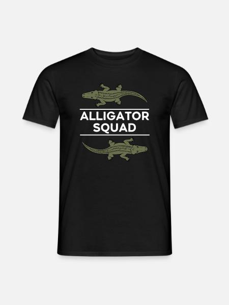 Aligator Squad Wildtier Sumpfkrokodilabenteuer - Männer T-Shirt - Schwarz