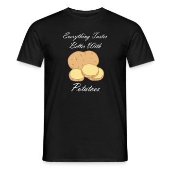 Tout a bon goût avec les pommes de terre et les - T-shirt homme - noir - Devant - AI Model Male 178 light (178cm)