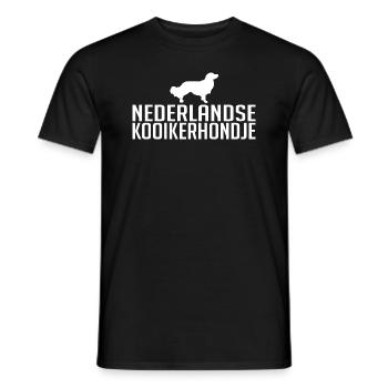 Nederlandse Kooikerhondje race de chien Wilsigns - T-shirt homme - noir - Devant - AI Model Male 178 light (178cm)