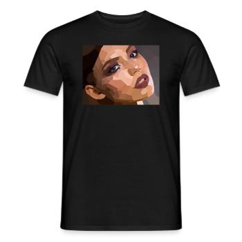 Ms. Polygon Geometric - Men's T-Shirt - black - Front - AI Model Male 178 light (178cm)