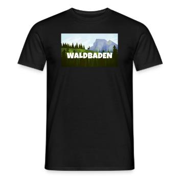 Waldbaden Achtsamkeitstrainer Natur Entspannung - Männer T-Shirt - Schwarz - Vorne - AI Model Male 178 light (178cm)