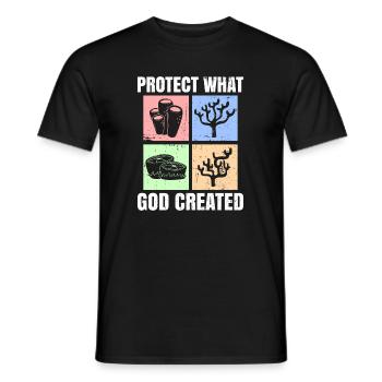 Protect Gods Creation Ocean Nature Sea Animals - Men's T-Shirt - black - Front - AI Model Male 178 light (178cm)