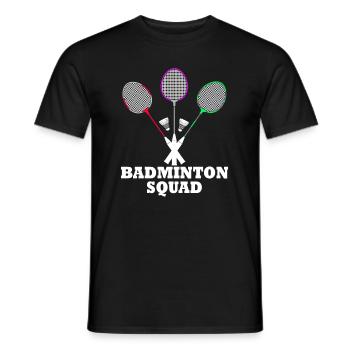 Badminton Squad Hobby Sports Retro Sports - Men's T-Shirt - black - Front - AI Model Male 178 light (178cm)