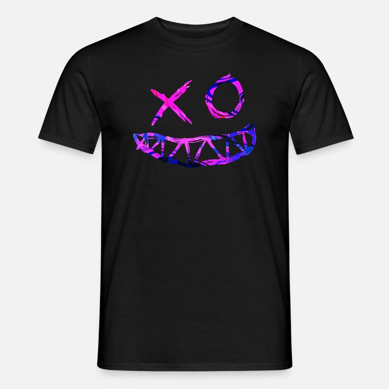 Zwinker Smiley - Rave - Männer T-Shirt - Schwarz