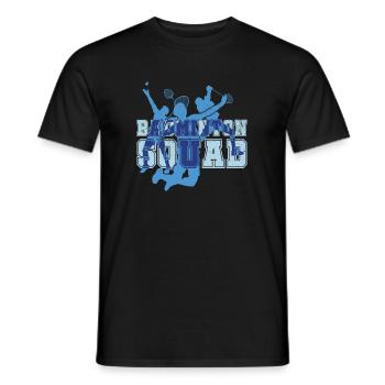 Funny Badminton Player Squad Badminton Racket - Men's T-Shirt - black - Front - AI Model Male 178 light (178cm)