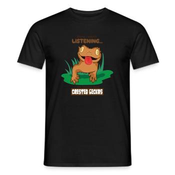 Denken Sie an Geckos: Süße Echsen, Reptilien - Männer T-Shirt - Schwarz - Vorne - AI Model Male 178 light (178cm)