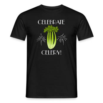 Celebate Celebrate Ironic Legumes Poireaux - T-shirt homme - noir - Devant - AI Model Male 178 light (178cm)