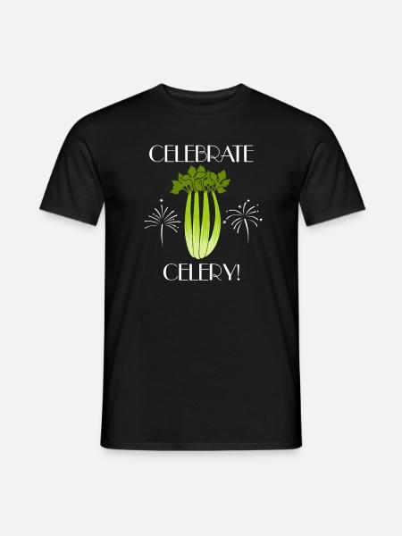 Celebate Celery Ironic Vegetables Leek - Men's T-Shirt - black