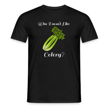 Celery Healthy Vegetable Leek Ironic Saying - Men's T-Shirt - black - Front - AI Model Male 178 light (178cm)