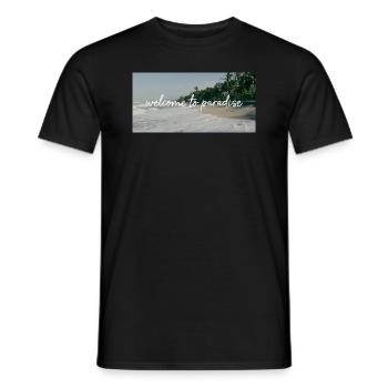 welcome to paradise | Paradise | Strand - Männer T-Shirt - Schwarz - Vorne - AI Model Male 178 light (178cm)