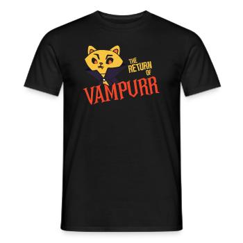 Katzen Vampir - Vampurr - Männer T-Shirt - Schwarz - Vorne - AI Model Male 178 light (178cm)