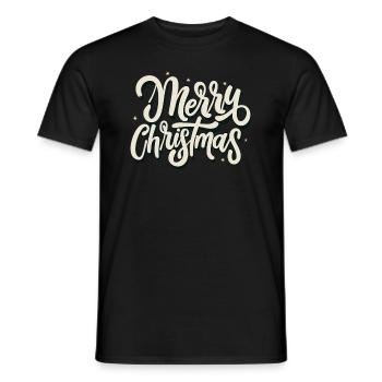 Merry Christmas Logo - Men's T-Shirt - black - Front - AI Model Male 178 light (178cm)