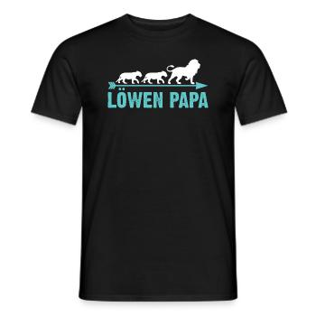 Vater Löwen Papa - Männer T-Shirt - Schwarz - Vorne - AI Model Male 178 light (178cm)