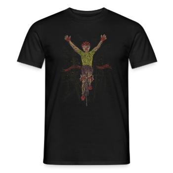 Radfahrer Ziellinie Kunst Expresionist - Männer T-Shirt - Schwarz - Vorne - AI Model Male 178 light (178cm)