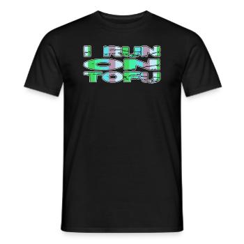 plant based go vegan gift joke funny sayings - Men's T-Shirt - black - Front - AI Model Male 178 light (178cm)