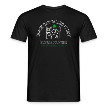 Irish Theme - Paddy the Lucky Cat -Me Arse - Men's T-Shirt - black - Front - AI Model Male 178 light (178cm)