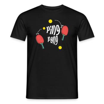 Ping Pong - Tischtennisschläger - Männer T-Shirt - Schwarz - Vorne - AI Model Male 178 light (178cm)