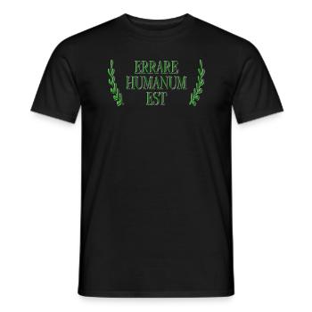 Errare Humanum Est - Männer T-Shirt - Schwarz - Vorne - AI Model Male 178 light (178cm)