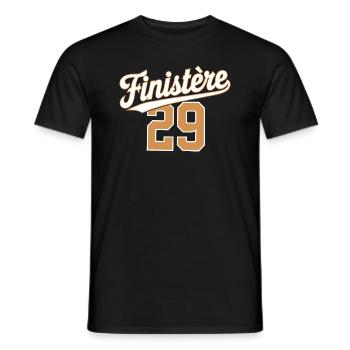 Finistère 29 - T-shirt homme - noir - Devant - AI Model Male 178 light (178cm)