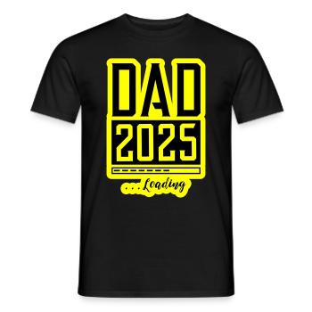 Papa 2025 Chargement Papa - T-shirt homme - noir - Devant - AI Model Male 178 light (178cm)