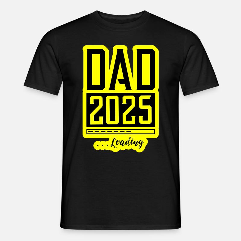 Dad 2025 Loading Papa - Männer T-Shirt - Schwarz