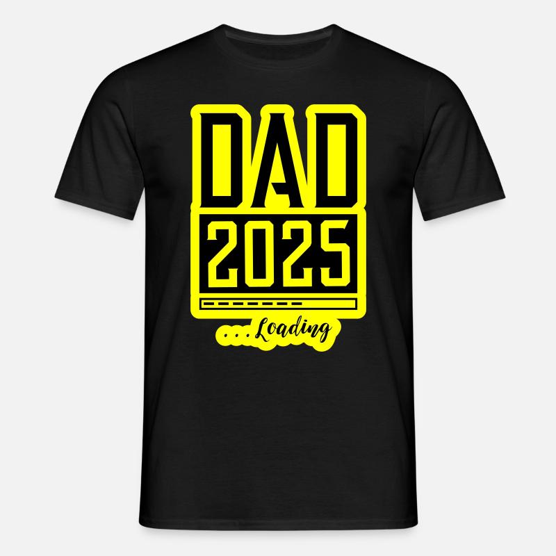Dad 2025 Loading Papa - Men's T-Shirt - black