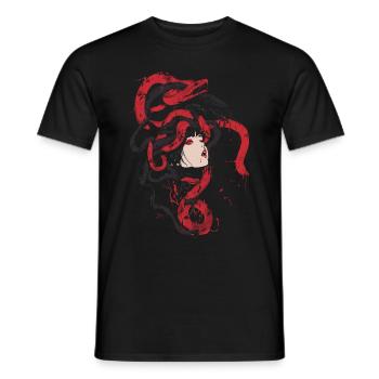 Gothique Tête De Serpent Fille - T-shirt homme - noir - Devant - AI Model Male 178 light (178cm)