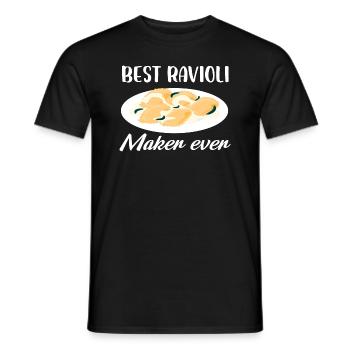 Meilleur fabricant de raviolis de tous les temps pâtes farcies à l’italienne - T-shirt homme - noir - Devant - AI Model Male 178 light (178cm)