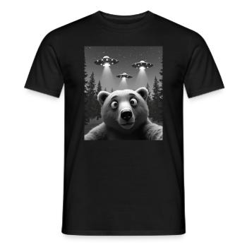 OVNI Drôle d’ours - T-shirt homme - noir - Devant - AI Model Male 178 light (178cm)