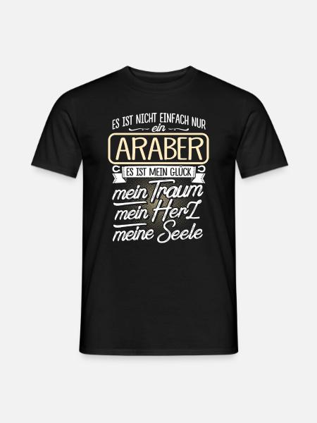 ARABER - Herz - Männer T-Shirt - Schwarz