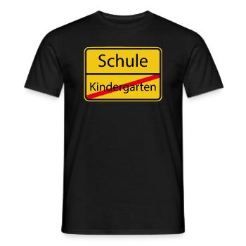 School nursery school free holiday last - Men's T-Shirt - black - Front - AI Model Male 178 light (178cm)