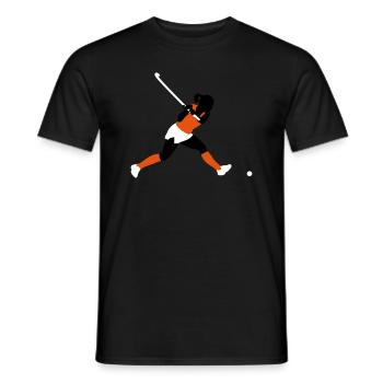 Balle de star du hockey 3 couleurs - T-shirt homme - noir - Devant - AI Model Male 178 light (178cm)