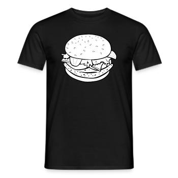 Burger - T-shirt homme - noir - Devant - AI Model Male 178 light (178cm)