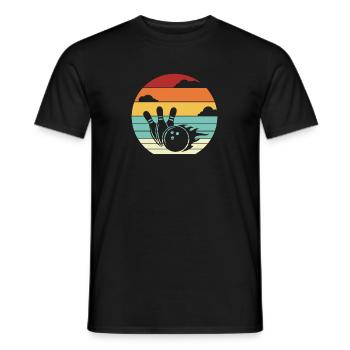Bowling Team Kegeln Retro Kegler Bowler Vintage - Männer T-Shirt - Schwarz - Vorne - AI Model Male 178 light (178cm)