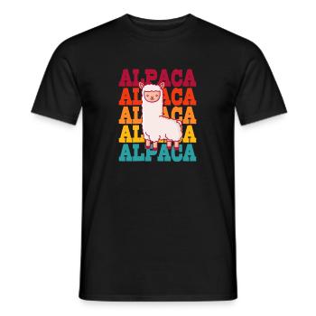 Alpaca Guanaco Llama Vicuna Breeder Alpaca - Men's T-Shirt - black - Front - AI Model Male 178 light (178cm)