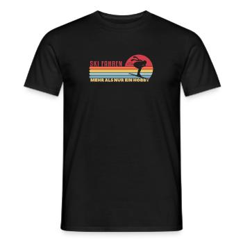 Ski Wintersport Retro Skifahrer Skifahren Vintage - Männer T-Shirt - Schwarz - Vorne - AI Model Male 178 light (178cm)