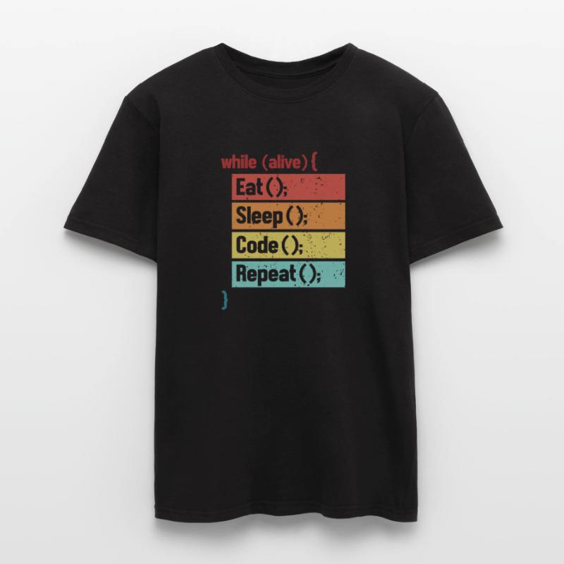 Eat Sleep Code Repeat Software Engineer Coder T-shirt homme