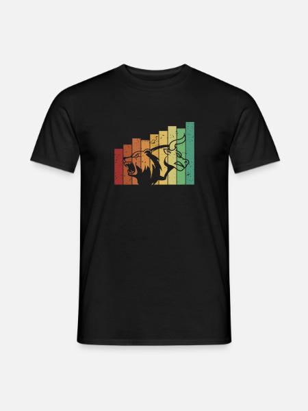 Kauppias osakemarkkinoiden lähtötason osakkeet - Mænd T-shirt - sort