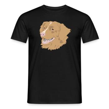 Nova Scotia Duck Tolling Retriever - Men's T-Shirt - black - Front - AI Model Male 178 light (178cm)