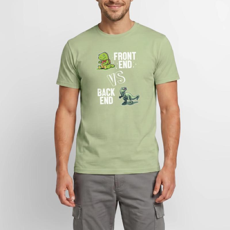 Frontend vs. Backend Developer Developer Coder Männer T-Shirt
